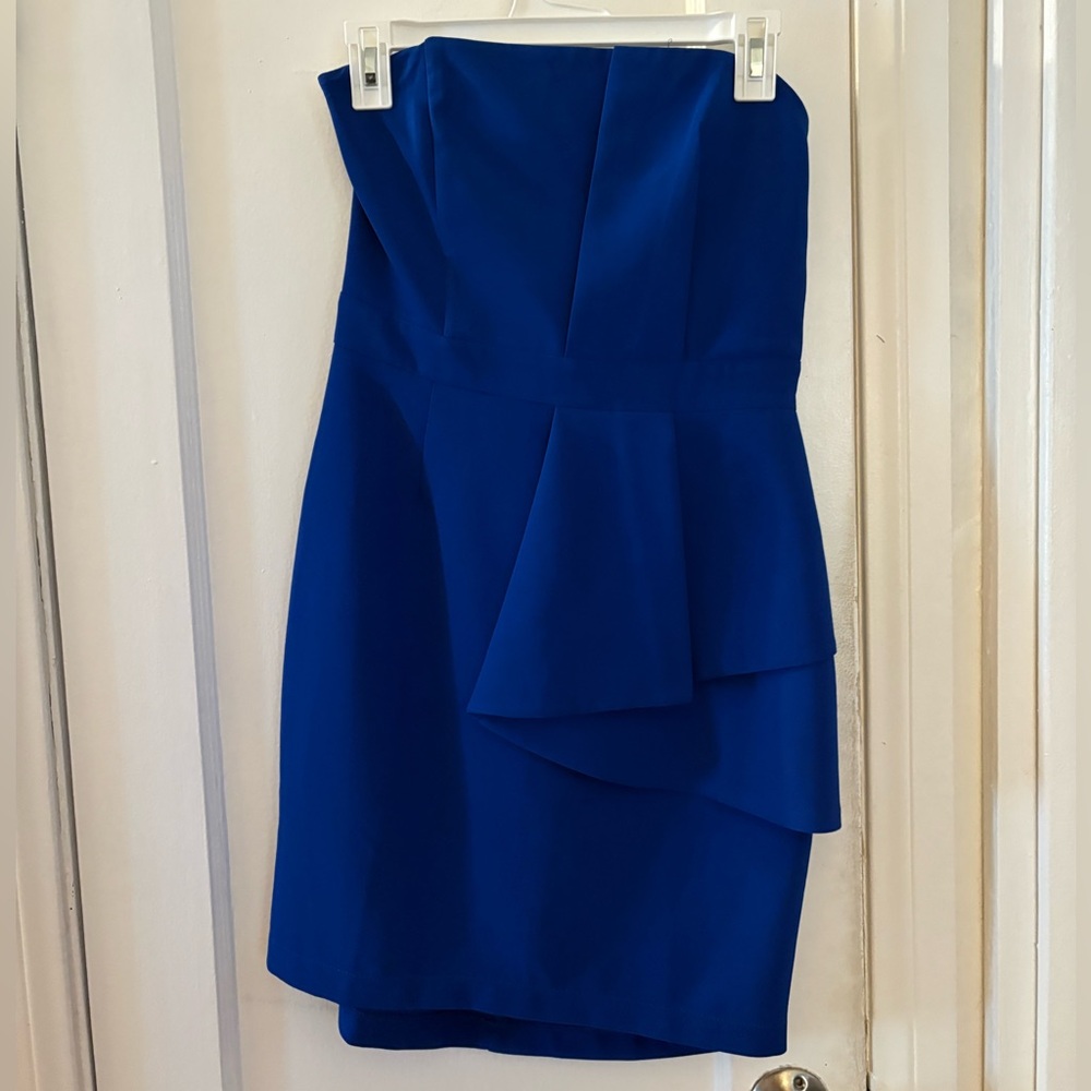 πHP π LuLuβs Royal Blue Peplum Dress πππ - Picture 3 of 9
